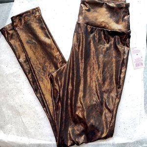 Cheetah print metallic shiny Leggings